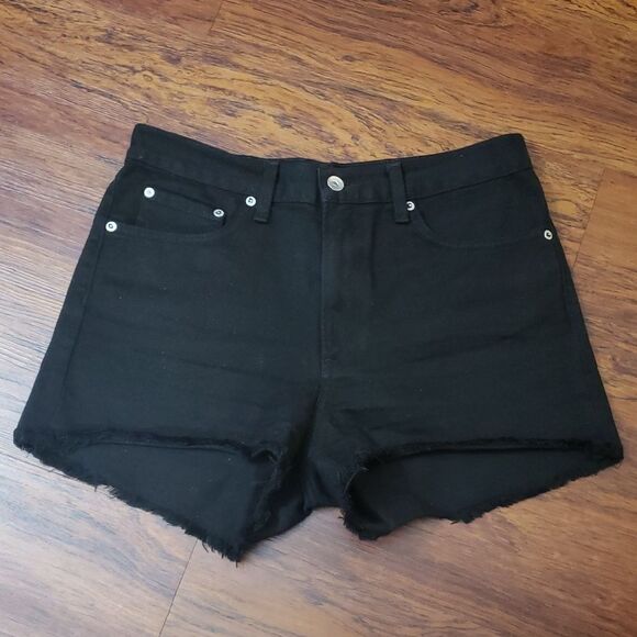 NWOT Rag And Bone Womens Black Jean Cotton Shorts Size 28